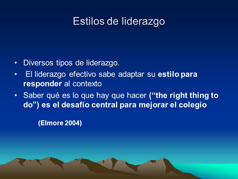 Estilos de liderazgo Diversos tipos de liderazgo.