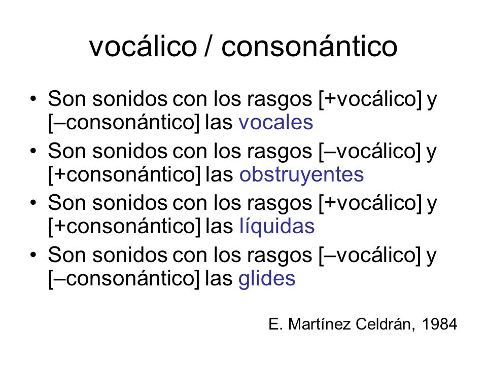 vocálico / consonántico