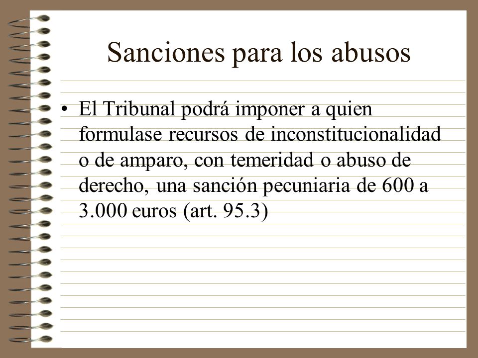Sanciones para los abusos