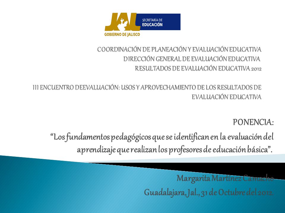 Margarita Martínez Camacho Guadalajara, Jal., 31 de Octubre del 2012.