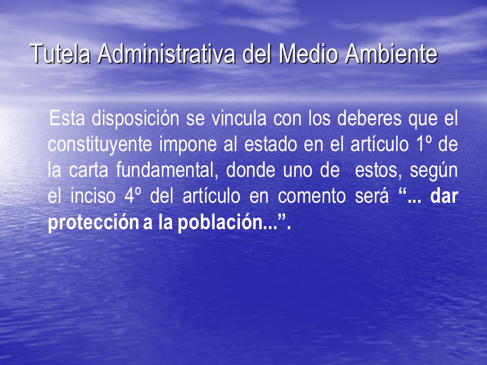 Tutela Administrativa del Medio Ambiente