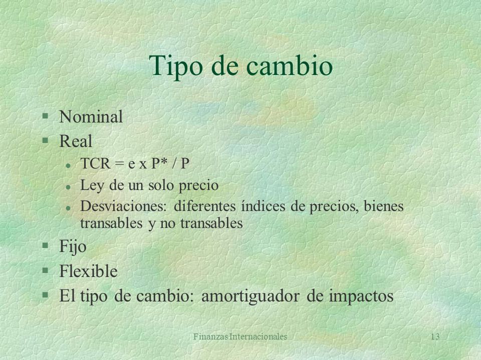 Finanzas Internacionales