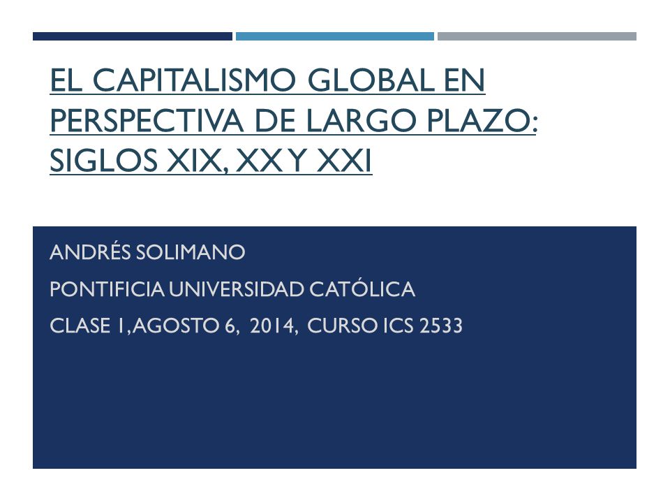 El Capitalismo Global en Perspectiva de Largo Plazo: Siglos XIX, XX y XXI