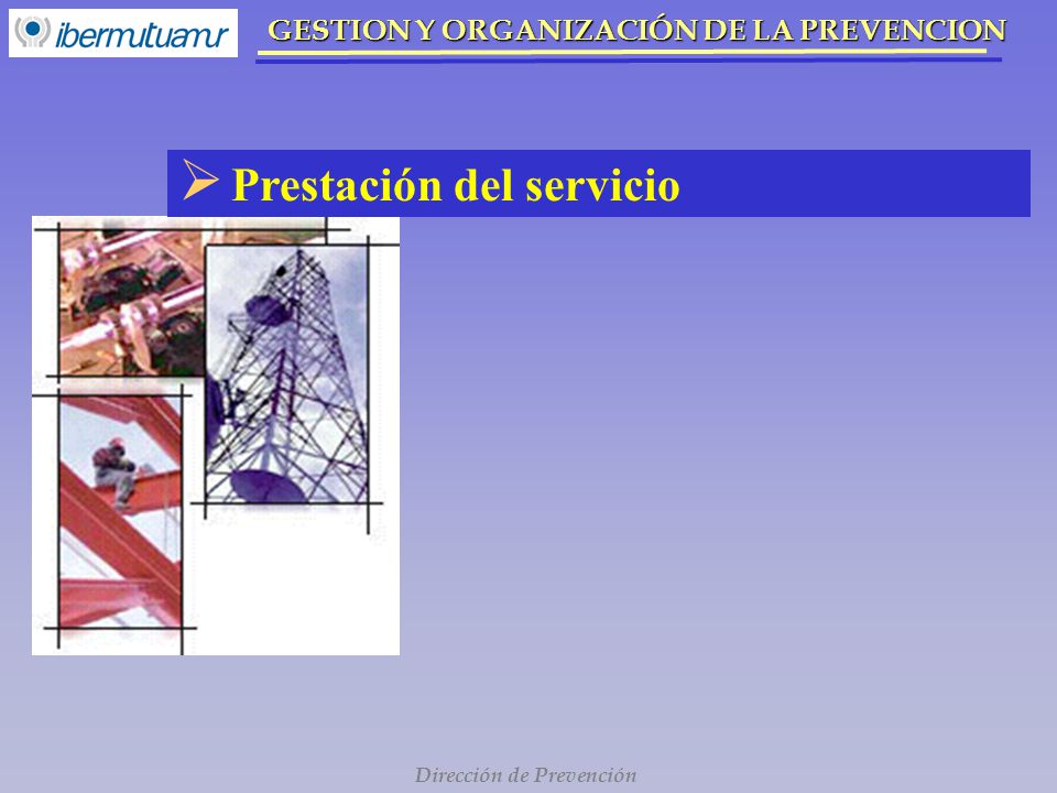 Prestación del servicio