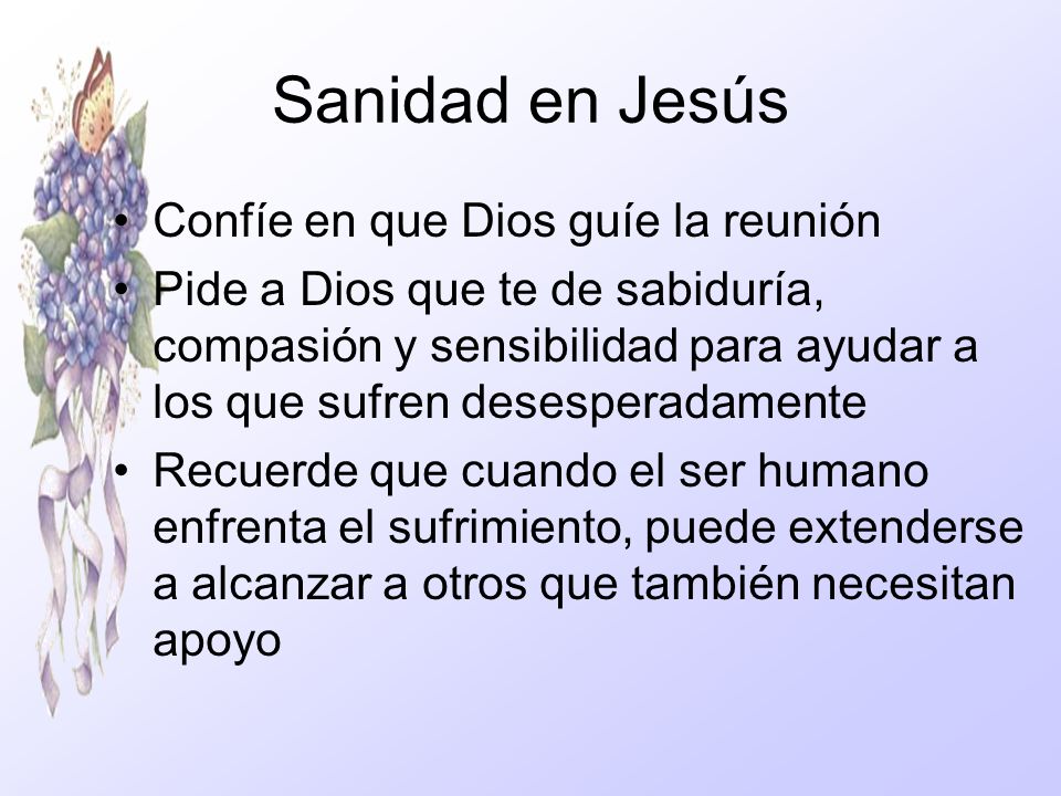 Sanidad en Jesús Confíe en que Dios guíe la reunión