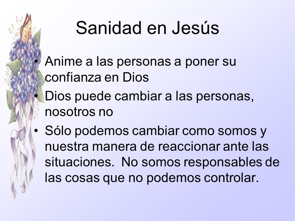 Sanidad en Jesús Anime a las personas a poner su confianza en Dios