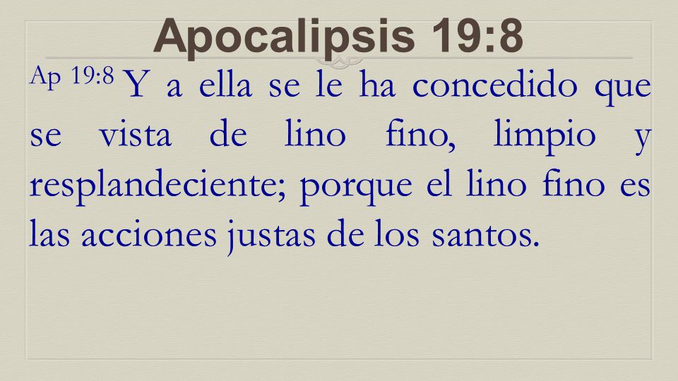 Apocalipsis 19:8