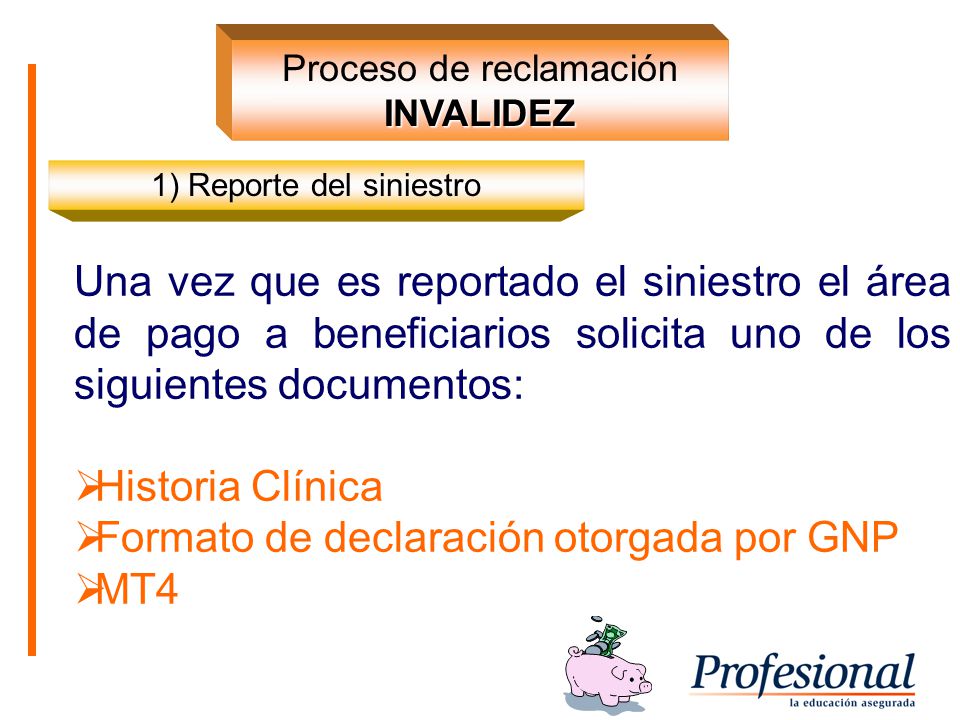 Formato de declaración otorgada por GNP MT4
