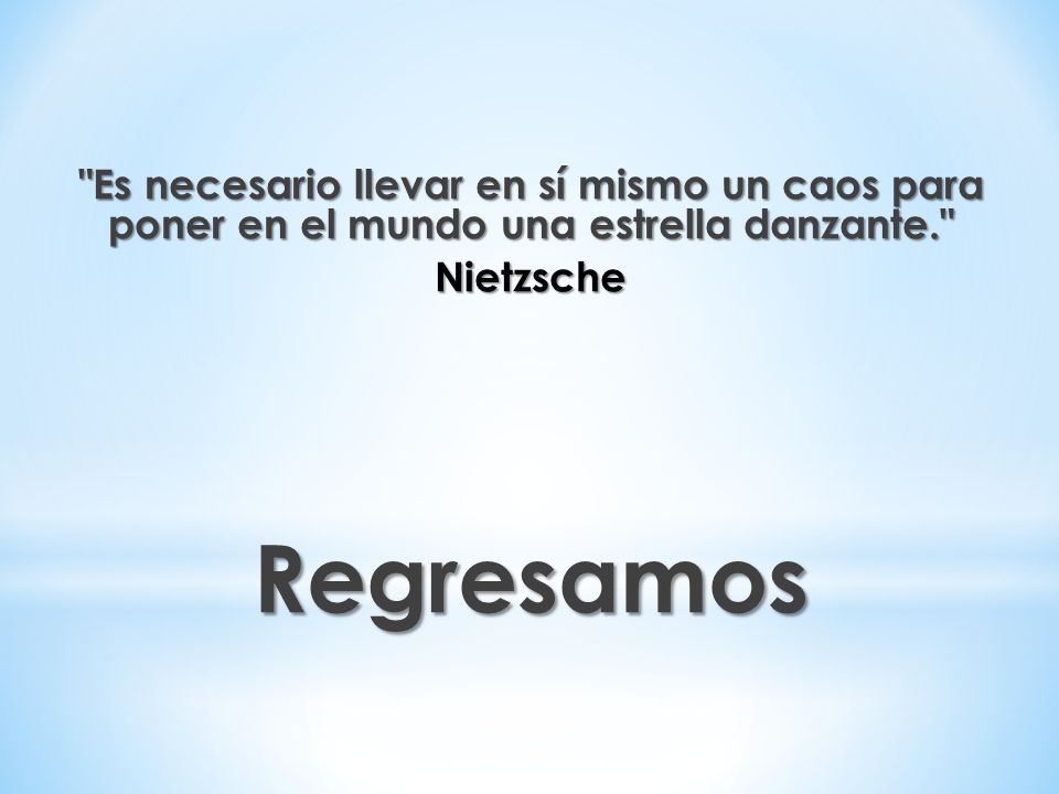 Es necesario llevar en sí mismo un caos para poner en el mundo una estrella danzante.