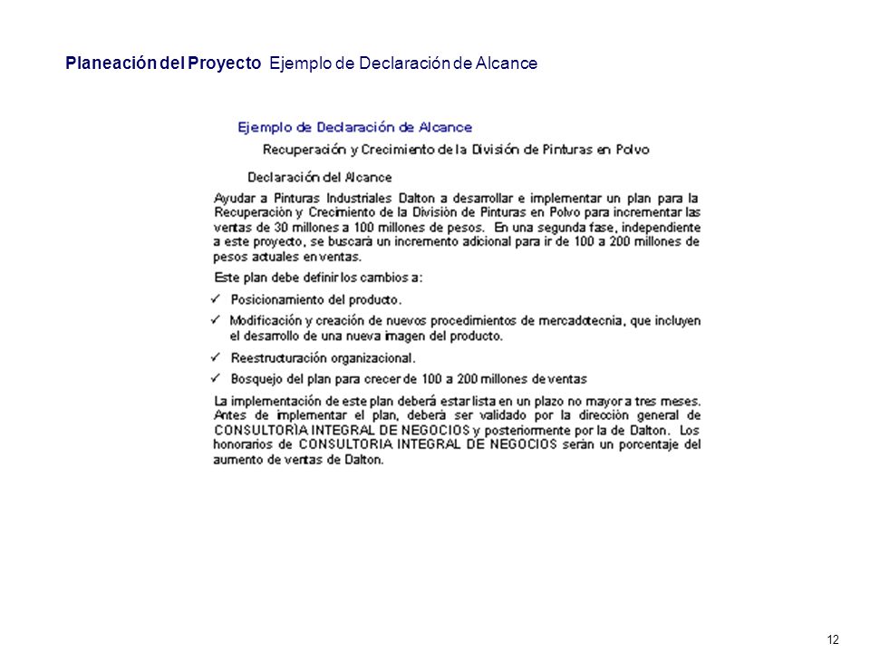 Planeación del Proyecto Definición de Alcance