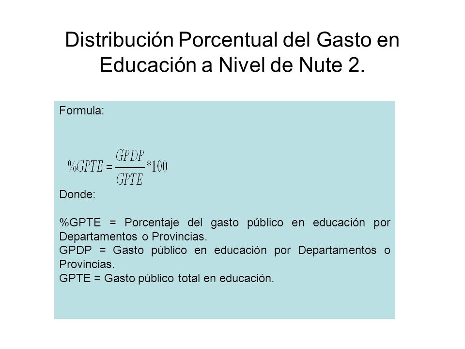 Distribución Porcentual del Gasto en Educación a Nivel de Nute 2.