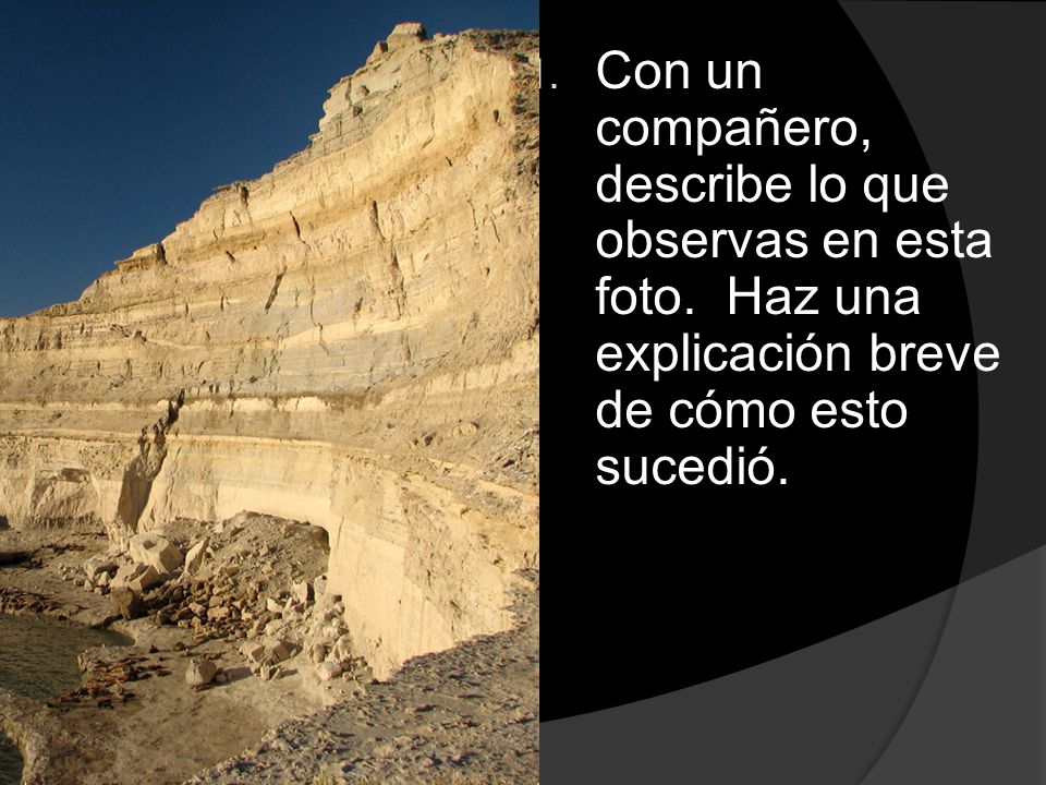 Con un compañero, describe lo que observas en esta foto