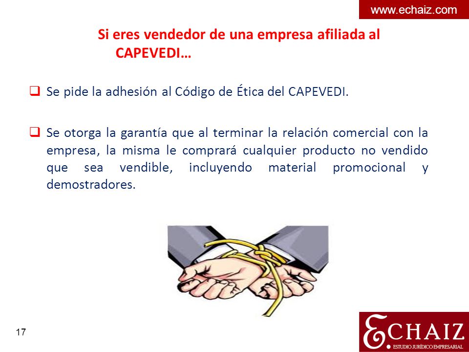 Si eres vendedor de una empresa afiliada al CAPEVEDI…