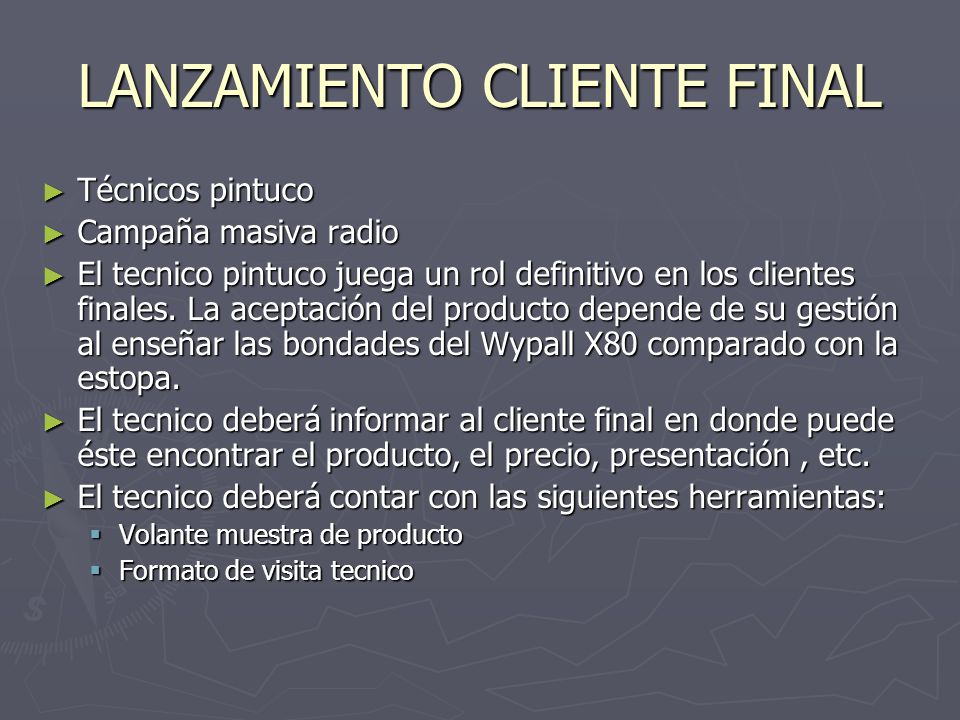 LANZAMIENTO CLIENTE FINAL