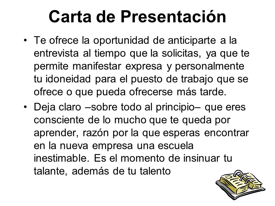 Carta de Presentación