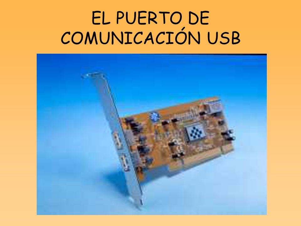 EL PUERTO DE COMUNICACIÓN USB