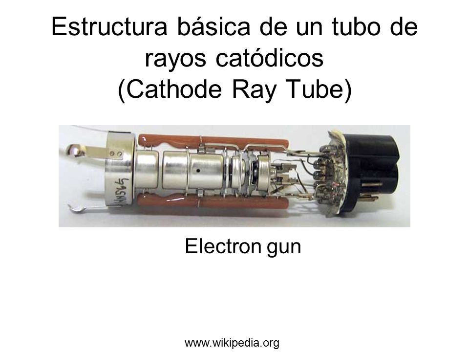 Estructura básica de un tubo de rayos catódicos (Cathode Ray Tube)