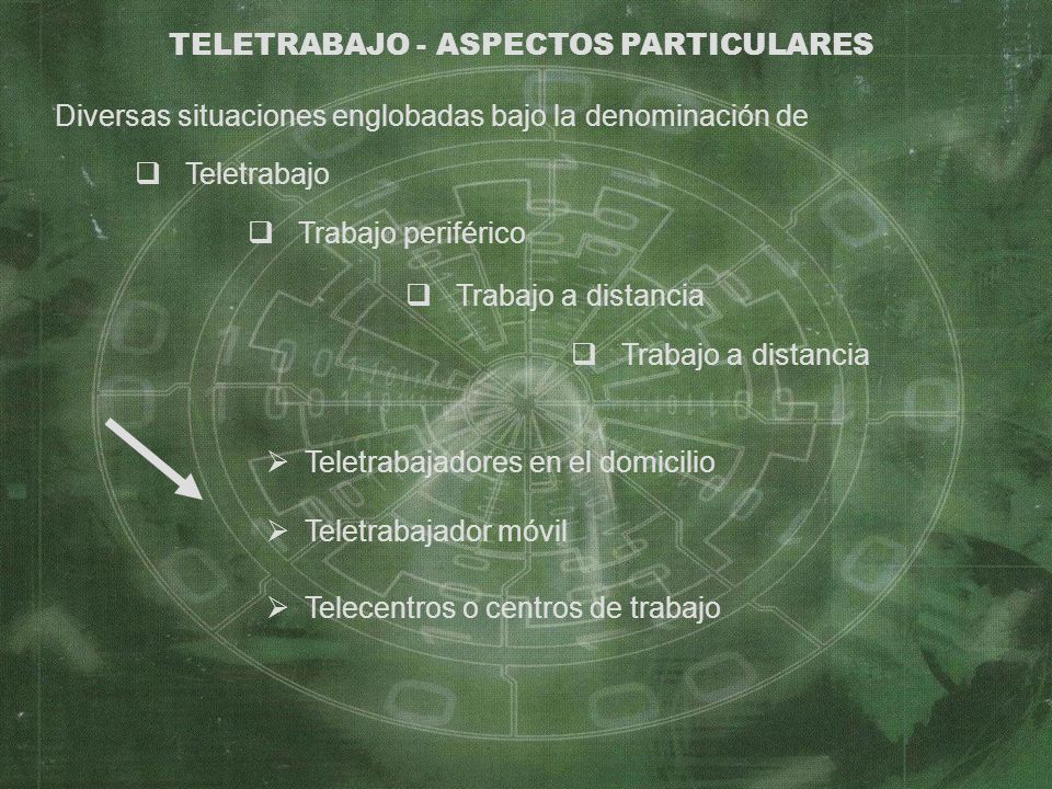 TELETRABAJO - ASPECTOS PARTICULARES
