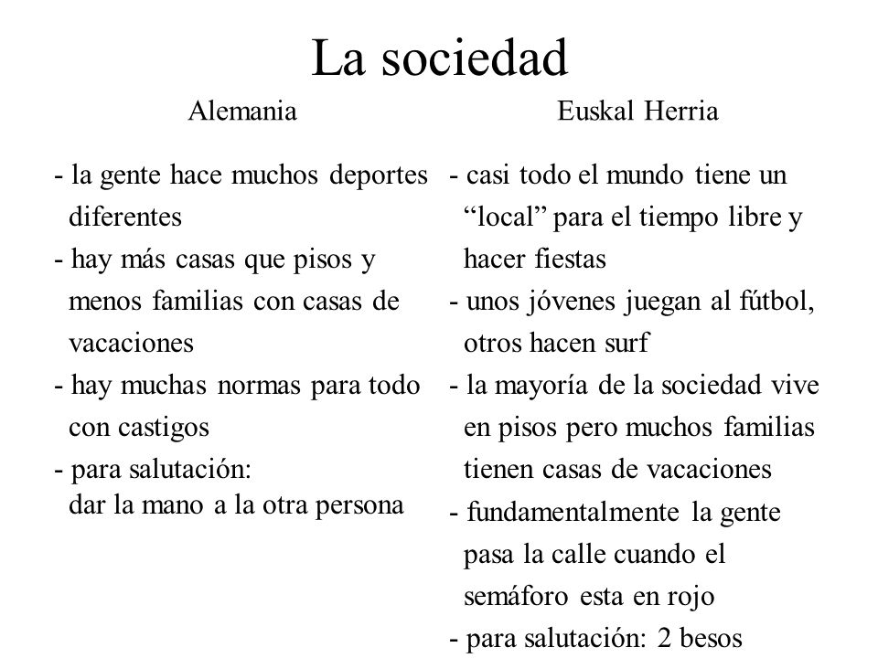 La sociedad Alemania Euskal Herria la gente hace muchos deportes