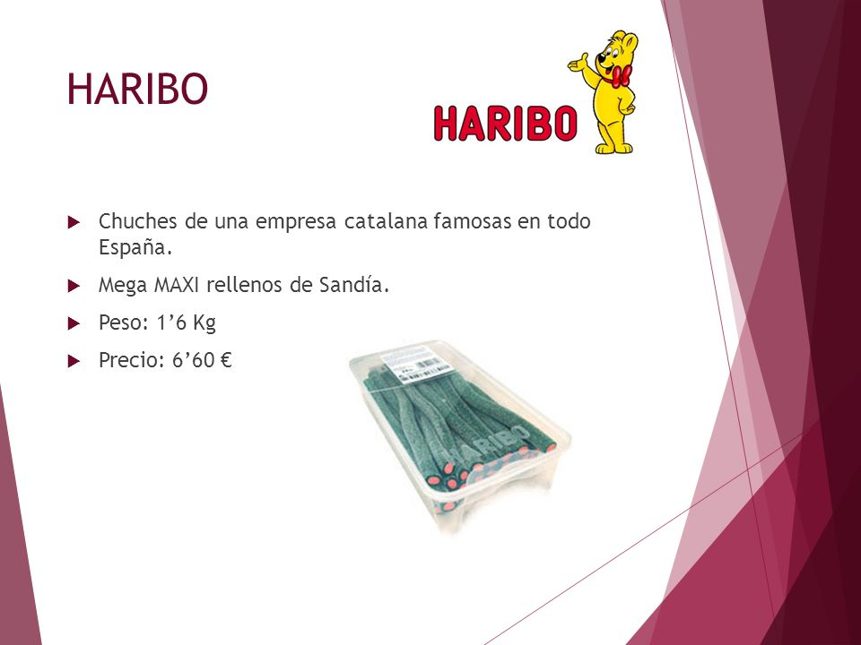 HARIBO Chuches de una empresa catalana famosas en todo España.