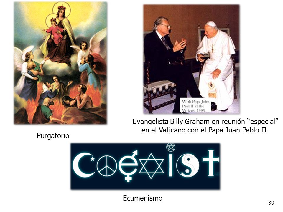 Evangelista Billy Graham en reunión especial en el Vaticano con el Papa Juan Pablo II.