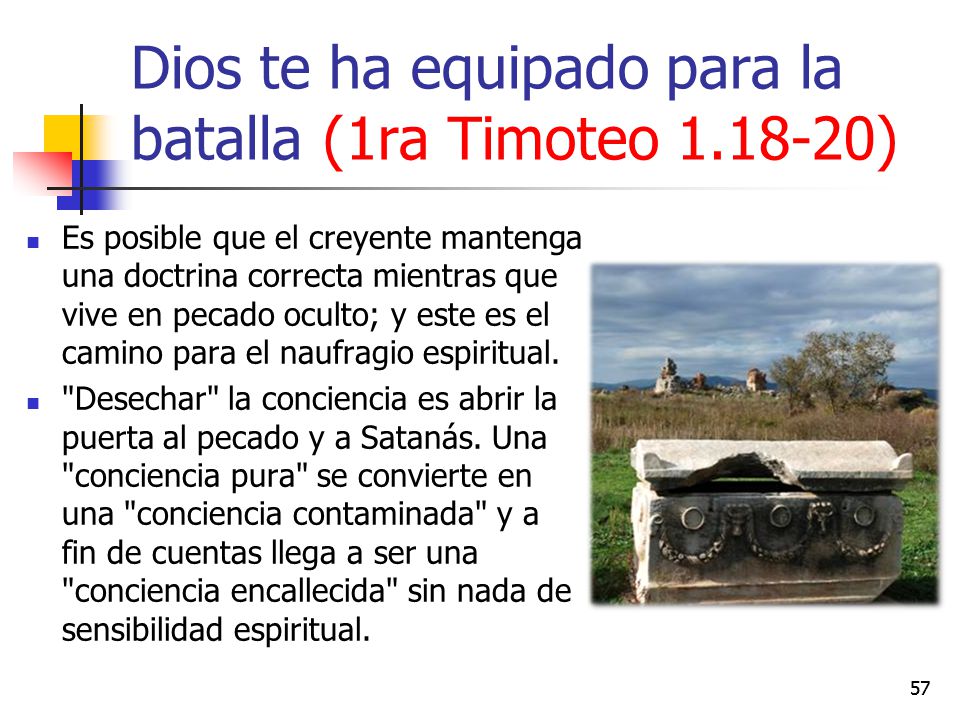 Dios te ha equipado para la batalla (1ra Timoteo )