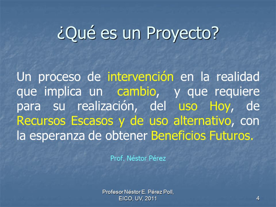 Profesor Néstor E. Pérez Poll, EICO, UV, 2011