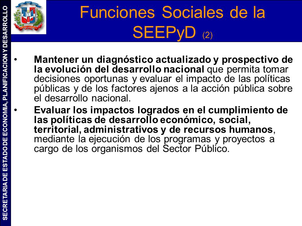Funciones Sociales de la SEEPyD (2)