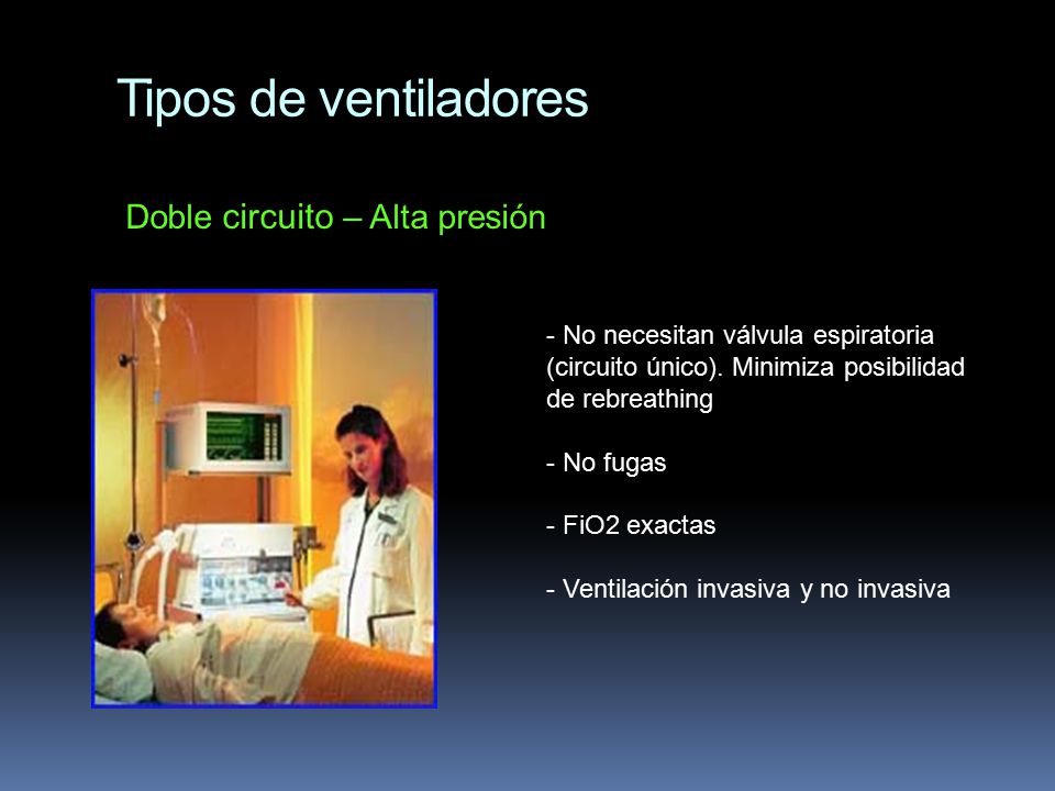 Tipos de ventiladores Doble circuito – Alta presión