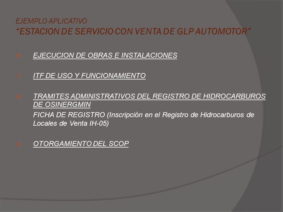 EJEMPLO APLICATIVO ESTACION DE SERVICIO CON VENTA DE GLP AUTOMOTOR