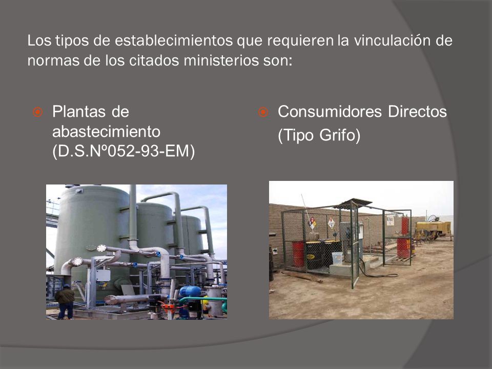 Los tipos de establecimientos que requieren la vinculación de normas de los citados ministerios son: