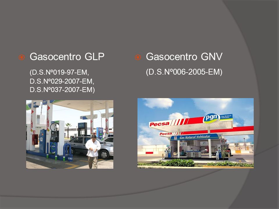 Gasocentro GLP (D.S.Nº EM, D.S.Nº EM, D.S.Nº EM) Gasocentro GNV.