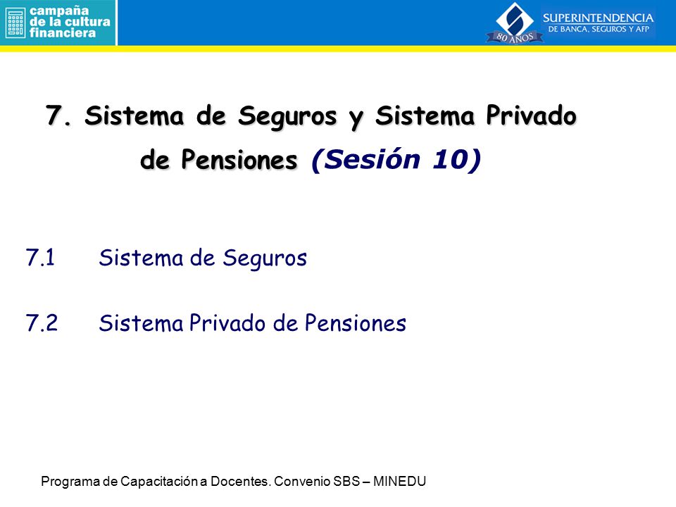 7. Sistema de Seguros y Sistema Privado de Pensiones (Sesión 10)