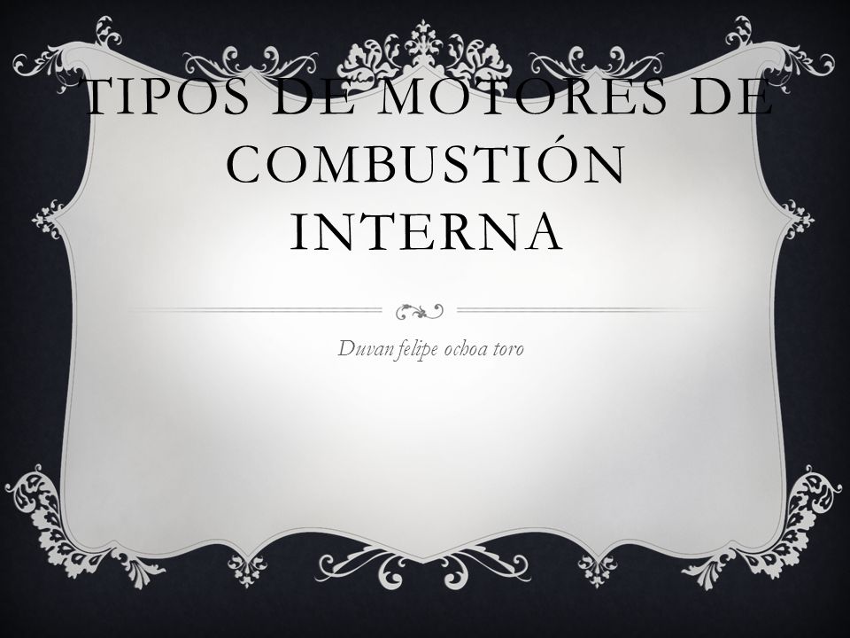 Tipos de motores de combustión interna