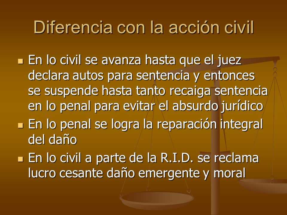 Diferencia con la acción civil