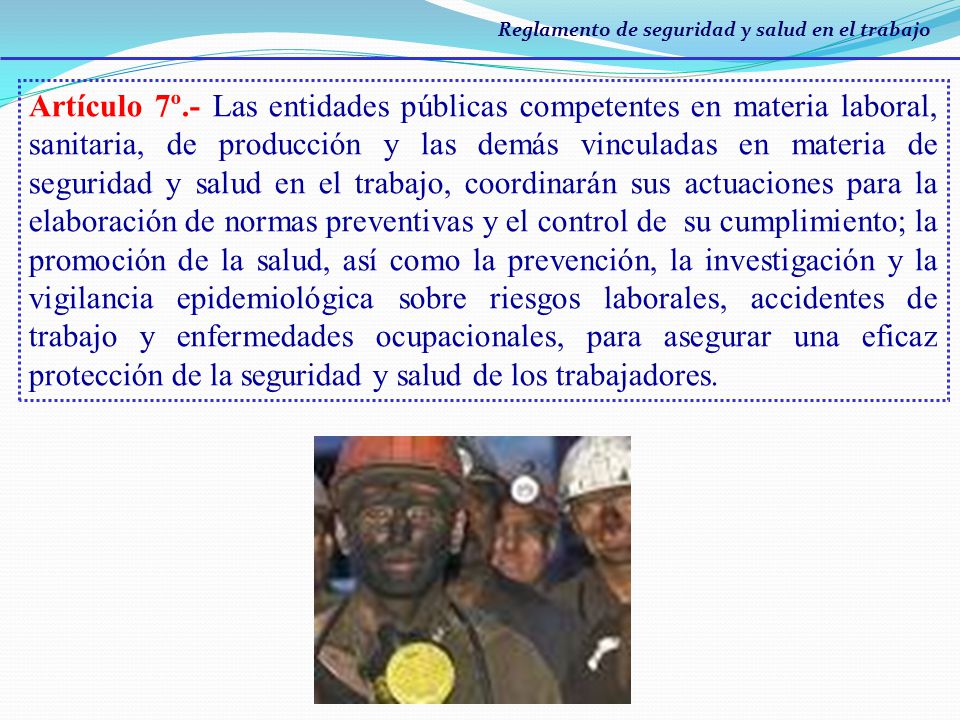 Reglamento de seguridad y salud en el trabajo