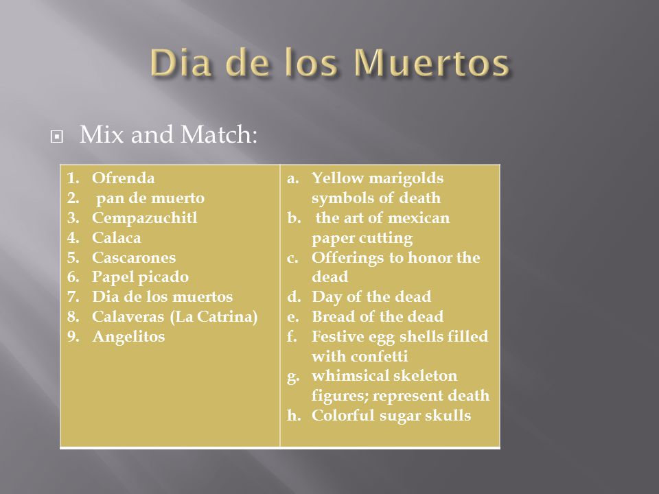 Dia de los Muertos Mix and Match: Ofrenda pan de muerto Cempazuchitl