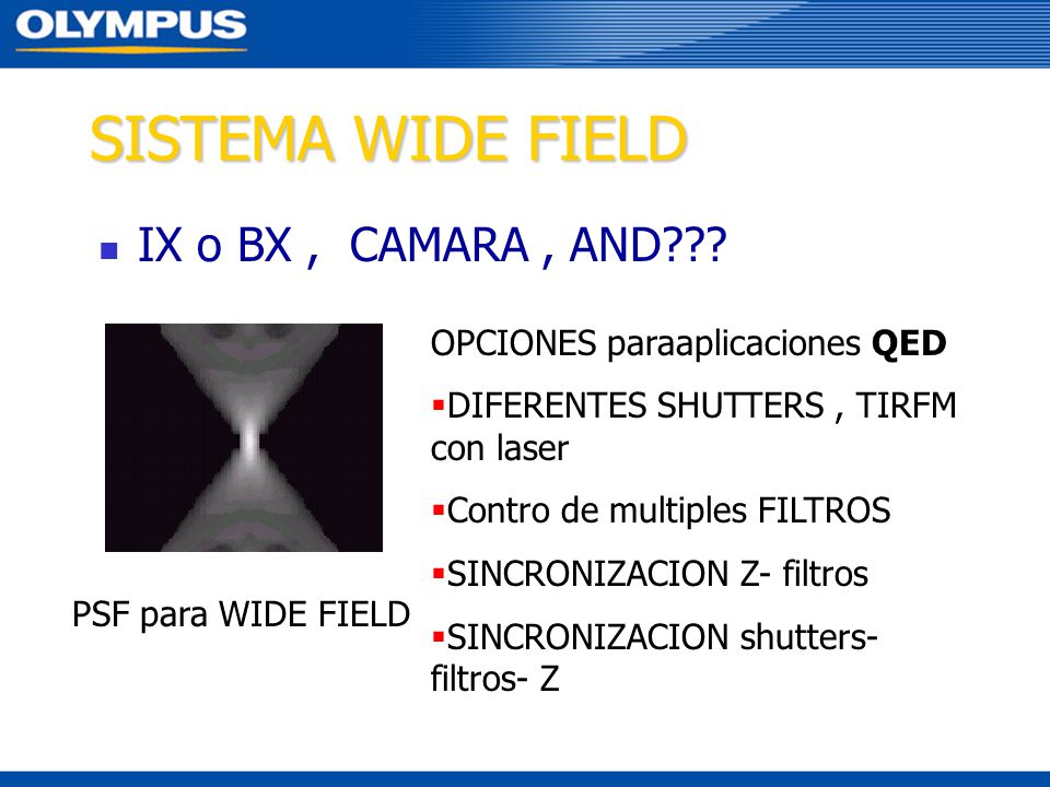 SISTEMA WIDE FIELD IX o BX , CAMARA , AND