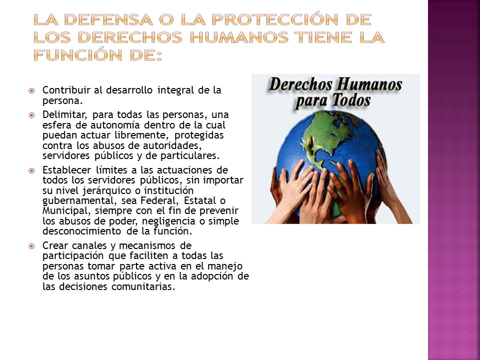 Contribuir al desarrollo integral de la persona.