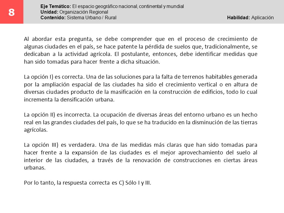 8 Eje Temático: El espacio geográfico nacional, continental y mundial. Unidad: Organización Regional.