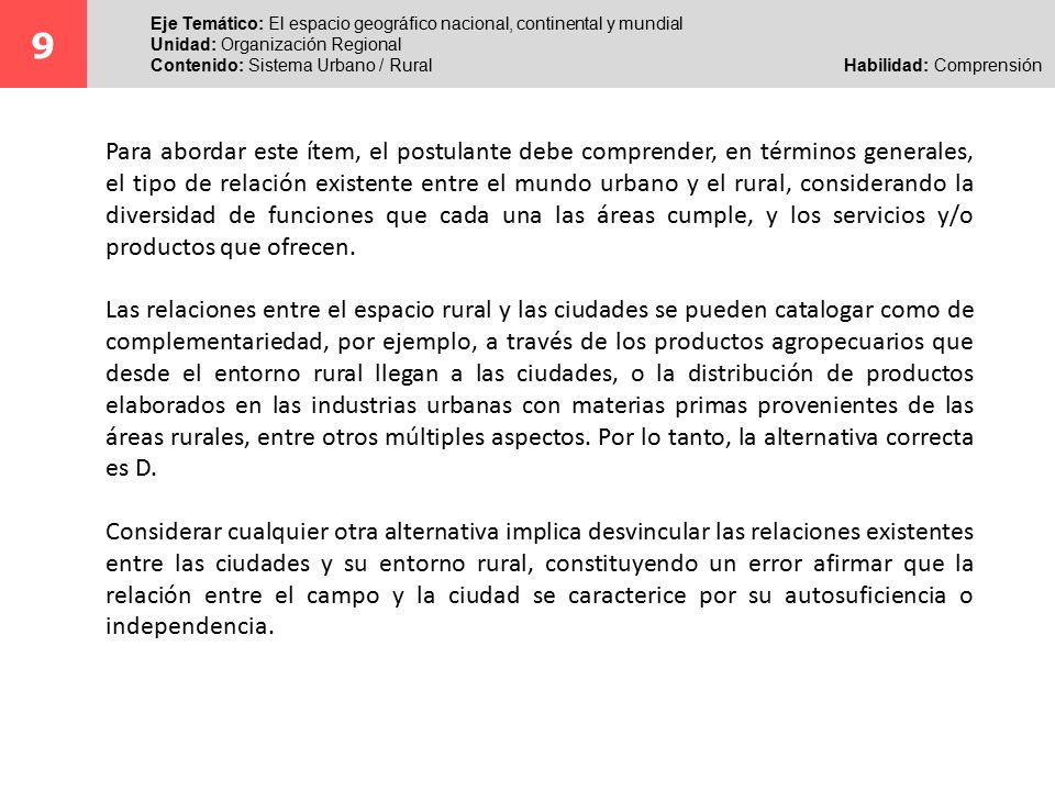 9 Eje Temático: El espacio geográfico nacional, continental y mundial. Unidad: Organización Regional.