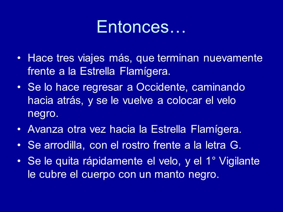 Entonces… Hace tres viajes más, que terminan nuevamente frente a la Estrella Flamígera.