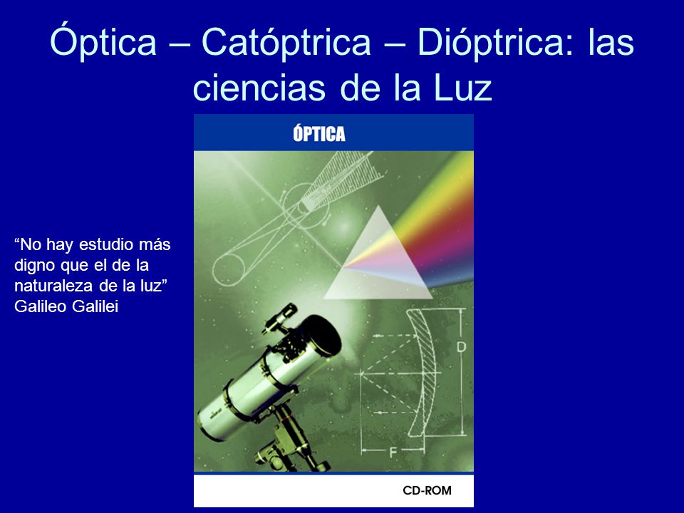 Óptica – Catóptrica – Dióptrica: las ciencias de la Luz