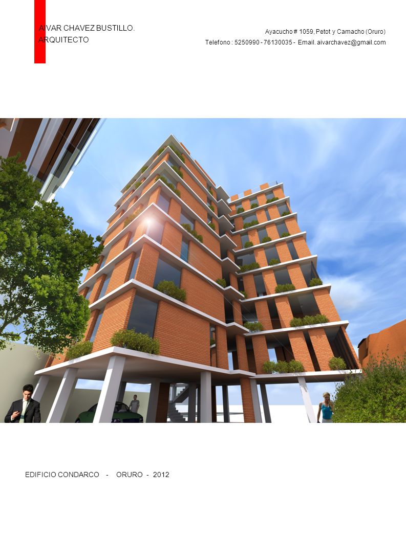 AIVAR CHAVEZ BUSTILLO. ARQUITECTO EDIFICIO CONDARCO - ORURO