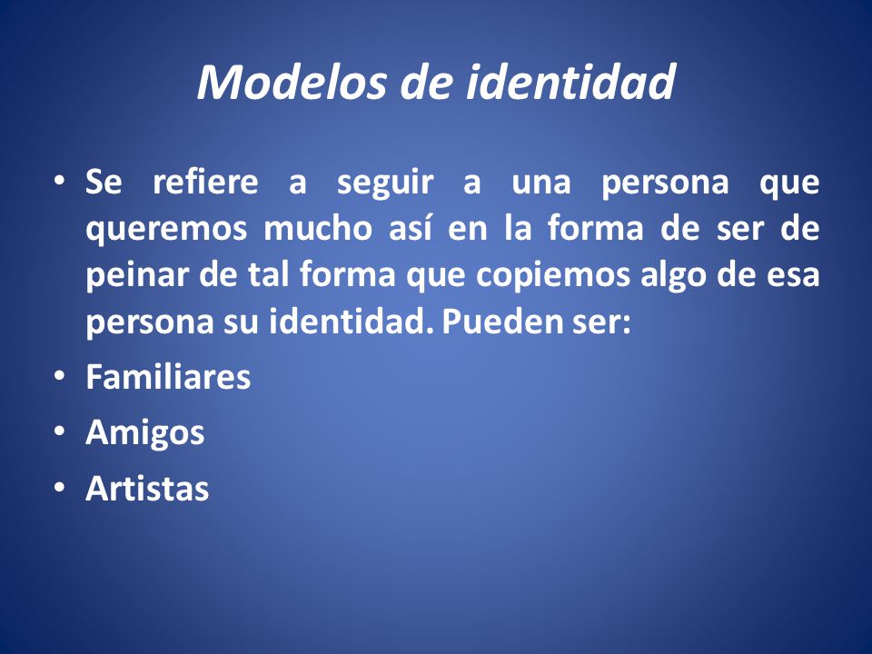 Modelos de identidad