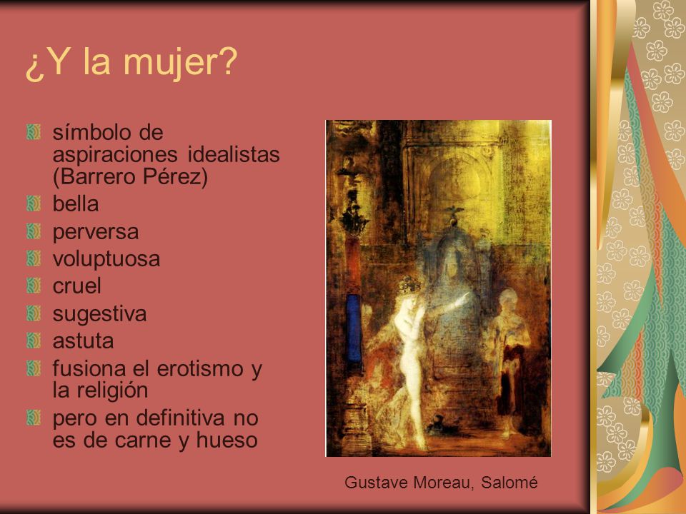¿Y la mujer símbolo de aspiraciones idealistas (Barrero Pérez) bella