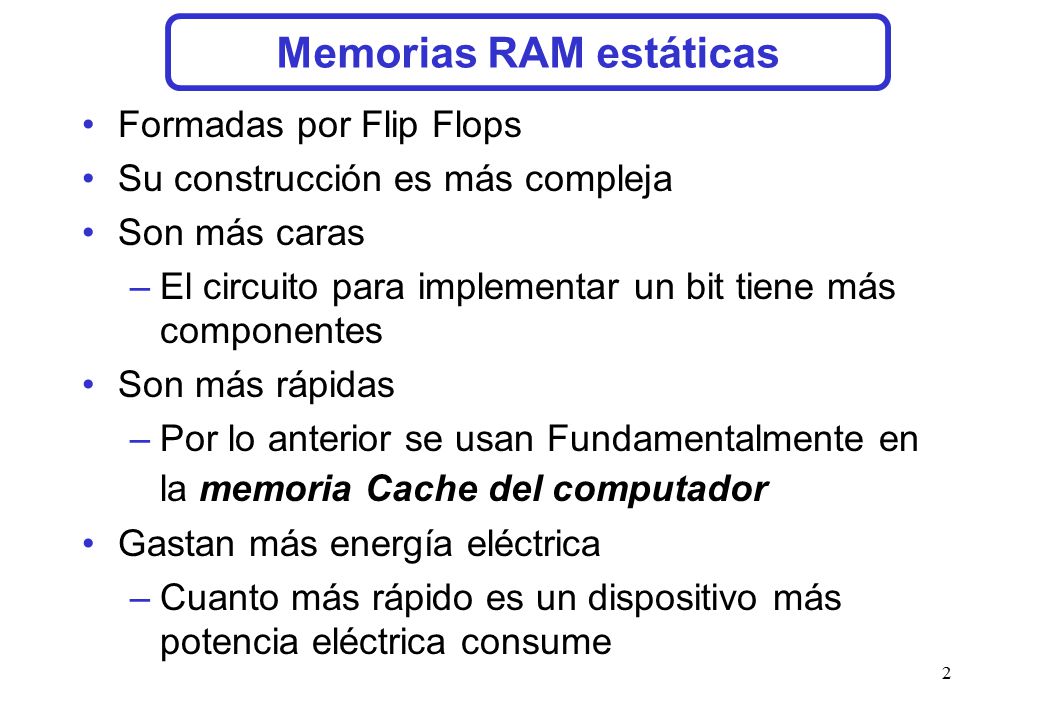 Memorias RAM Características: Son de lectura escritura - ppt video online  descargar
