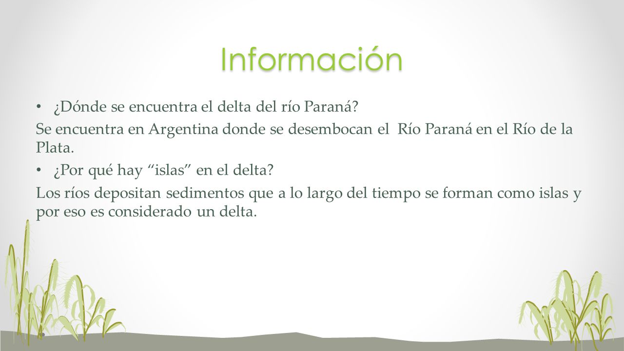 Información ¿Dónde se encuentra el delta del río Paraná
