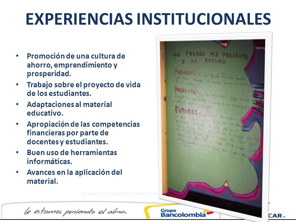 EXPERIENCIAS INSTITUCIONALES