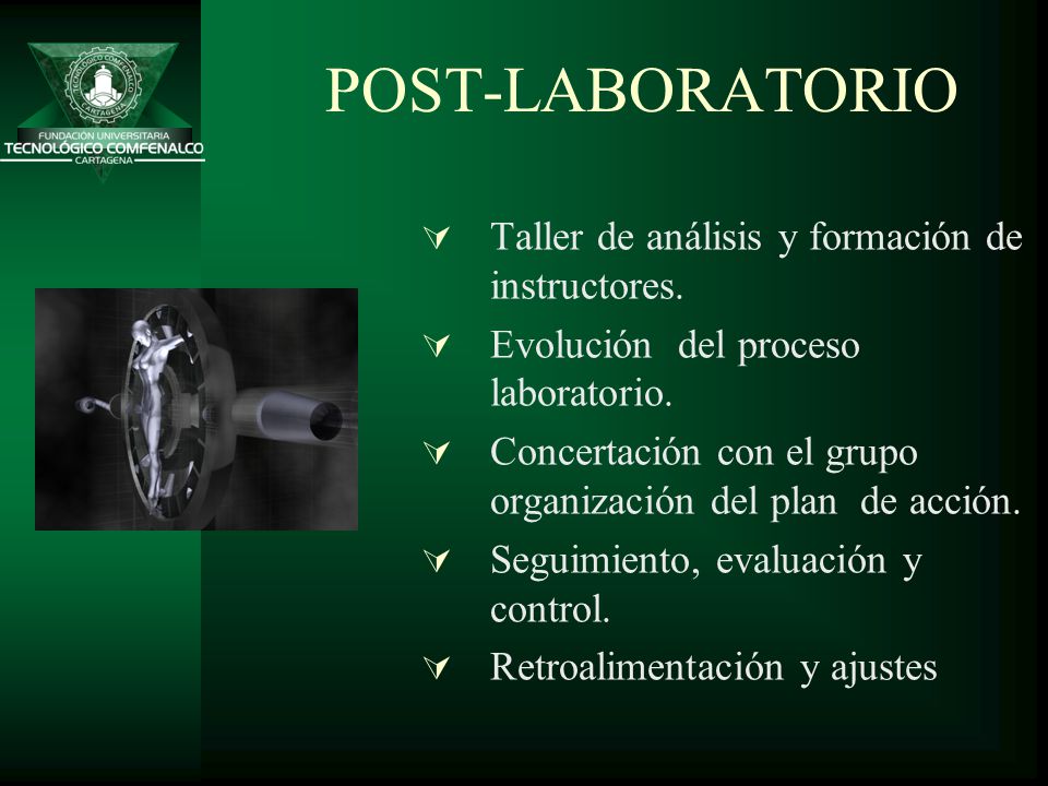 POST-LABORATORIO Taller de análisis y formación de instructores.